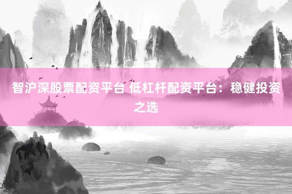 智沪深股票配资平台 低杠杆配资平台：稳健投资之选